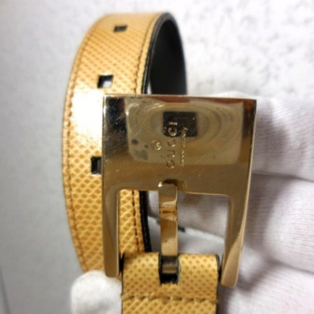 Gucci, Tom Ford Era, Tan Lizard Embossed Leather - Picture 2 of 8